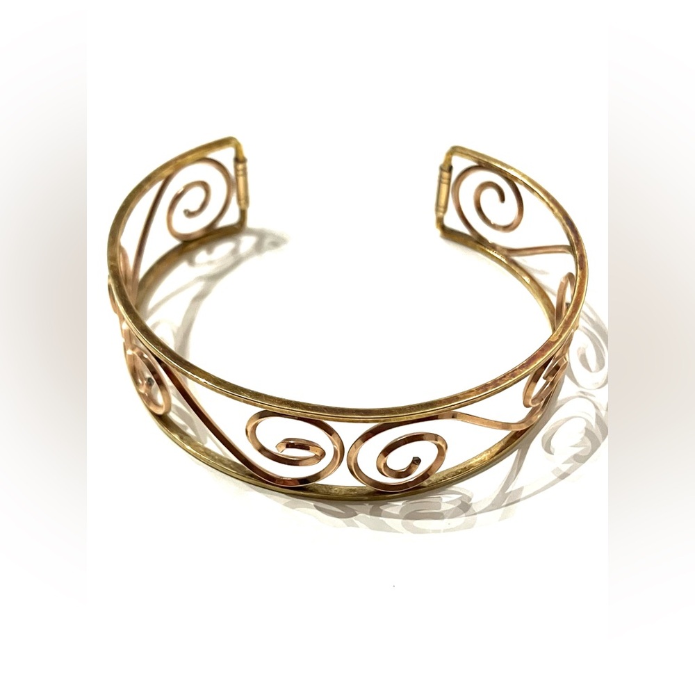 Vintage Krementz Gold Filled Swirls Cuff Bracelet